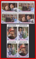 St. Vincent Grenadines 1986 ROYAL WEDDING X2 SC#241-44 MNH PRINCESS DIANA, COSTUMES - Madre Teresa