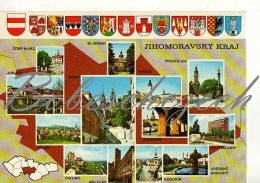 4-870 CZECHOSLOVAKIA 1979 South Moravian Region Region De Moravia Meridional  Of Arms  ARMOIRIES  HÉRALDIQUE - Carte Geografiche