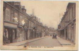 18, Cher, La Guerche, La Grande Rue, Ed. Chaugny-Sadrin, Dos Divisé, A Circulé En 1949 - La Guerche Sur L'Aubois