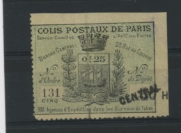 FRANCE -  COLIS POSTAUX DE PARIS POUR PARIS - 0,25 ACHEMINEMENT NORMAL (TALON) -  MAURY N° 19  Obli - Nuevos