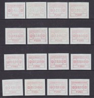 Luxemburg 1983 FRAMA - ATM 4 Sets (P2501,2,3,4) ** Mnh (27801) - Vignettes D'affranchissement