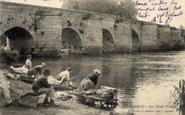 78 LIMAY Le Vieux Pont  Animée,Laveuses - Limay