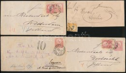 1873-1877 Réznyomat 2kr Címszalagdarabon + 2 Db 5kr Díjjegyes Boríték 5kr... - Other & Unclassified