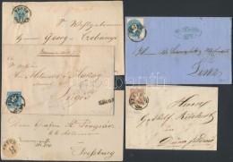 1850-1863 4 Db Levél + 1 ElÅ‘lap / 4 Covers + 1 Cover Front 'PESTH' - Other & Unclassified