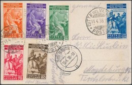 1936 Ajánlott Képeslap Németországba / Mi 45-50 On Registered Postcard To Germany - Other & Unclassified