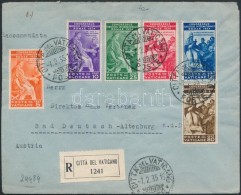 1935 Ajánlott Levél Németországba / Mi 45-50 On Registered Cover To Germany - Other & Unclassified