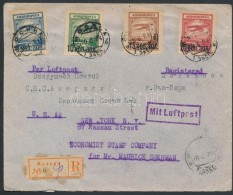 1924 Ajánlott Légiposta Levél Légiposta Bélyegekkel Moszkvából New... - Other & Unclassified
