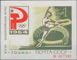 ** 1964 Olimpia Blokk Mi 33 (ujjlenyomatok / Fingerprints) - Other & Unclassified