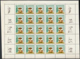 ** 1964 Gombák Lakkozott Papíron Mi 2983y-2987y 25-ös Teljes ívekben / Complete Sheets Of... - Other & Unclassified