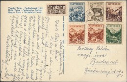 1940 Képeslap 6 Bélyeges Bérmentesítéssel Budapestre / Postcard With 6 Stamps... - Other & Unclassified