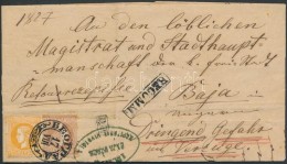 1872 Tértivevényes Ajánlott Levél Belgrádból Bajára / Registered... - Other & Unclassified