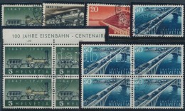 O 1947 Mi 484-4887 + 484, 487 Lemezhibás Négyestömbök / Plate Varieties In Blocks Of 4 - Other & Unclassified