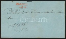 ~1860 Ex Offo Piros / Red 'PLOESCI' Signed: Pascanu - Other & Unclassified