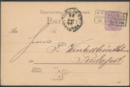 1888 Díjjegyes LevelezÅ‘lap Vasúti Bélyegzéssel Budapestre / PS-card With With Railway... - Other & Unclassified