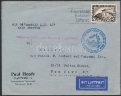 1929 Zeppelin 1. Amerikai útja Levél New Yorkba / Zeppelin 1.  America Flight, Cover To USA - Other & Unclassified