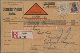 1916-1917 3 Db Ajánlott Utánvételes LevelezÅ‘lap / 3 Registered C.O.D. Postcards 'APOLDA' -... - Other & Unclassified