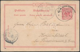 1899 Díjjegyes LevelezÅ‘lap Haditengerészeti Postával Németországba / Navy Mail... - Other & Unclassified