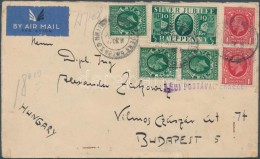 1936 Légi Levél Londonból Budapestre 3 X Mi 175 + 2 X 176 + 189 Bélyegekkel / Airmail... - Other & Unclassified