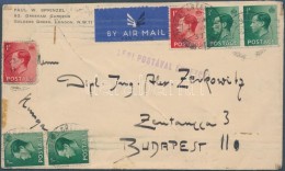 1931 Légi Levél Budapestre 4 X Mi 193 + 2 X 194 Bélyegekkel / Airmail Cover To Hungary... - Other & Unclassified