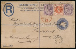 1894 Ajánlott Díjjegyes Levél / Registered PS-cover With Additional Franking 'HAWICK' -... - Other & Unclassified