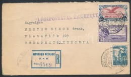 1933 Ajánlott Légi Levél Budapestre / Registered Airmail Cover To Hungary - Other & Unclassified