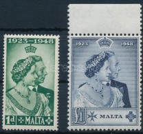 ** 1949 Ezüstlakodalom Sor Mi 214-215 - Other & Unclassified