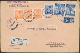 1940 Ajánlott Távolsági Levél / Registered Domestic Cover 'OSIJEK' - Beograd - Other & Unclassified
