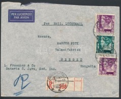 1940 Ajánlott Légi Levél Szegedre / Registered Airmail Cover To Hungary - Other & Unclassified