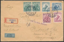 1937 Ajánlott Légi Levél Budapestre / Registered Airmail Cover To Hungary - Other & Unclassified