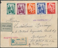 1937 Ajánlott Légi Levél Budapestre / Registered Airmail Cover To Hungary - Other & Unclassified