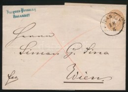 1866 15 Soldi Levélen / On Cover 'BUCAREST' - 'WIEN' - Other & Unclassified