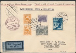 1933 Légiposta Levél Az USA-ba / Wien-Semmering Airmail Cover To The USA - Other & Unclassified