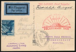 1931 Zeppelin Polarfahrt Képeslap / Postcard Friedrichshafen - Leningrad - Other & Unclassified