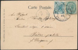 1901 Adeni Képeslap Indiai és Osztrák Bélyeggel Triesztben Feladva / Aden Postcard With... - Other & Unclassified
