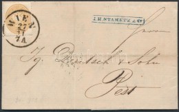 1863 15kr Levélen / On Cover 'WIEN' - 'PESTH' - Other & Unclassified