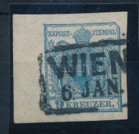 O ~1850 9kr ívszéli 'WIEN' (letört Sarok / Broken Corner) - Other & Unclassified