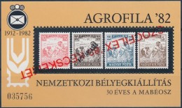 ** 1988/1 SZOCFILEX '88 Emlékív Fordított Felülnyomással, Ritka! / Souvenir Sheet... - Autres & Non Classés