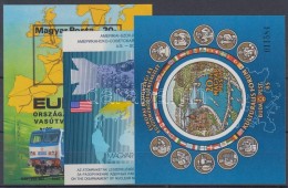 ** 1979-1987 3 Klf Vágott Európa Blokk / Mi Block 137, 180, 194 Imperforate - Other & Unclassified