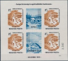 ** 1973 Európai Biztonsági Konferencia (I) Vágott Blokk (25.000) / Mi Bl 99 Imperforate Block - Other & Unclassified