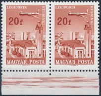 ** 1966 RepülÅ‘ VII. 20f ívszéli Pár Lemezhibával (14.000) / Mi 2280 Margin Pair... - Other & Unclassified