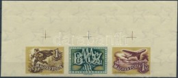 ** 1957 Bélyegnap I. Vágott Hármascsík Nagy ívszéllel / Mi 1501-1502... - Other & Unclassified