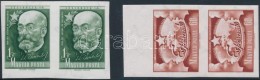 ** 1957 Eszperantó Mozgalom Vágott Párok (20.000) / Mi 1488-1489 Imperforate Pairs - Other & Unclassified