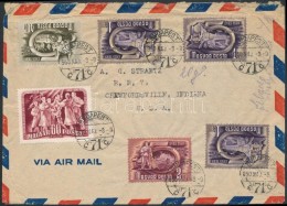 1950 Légi Levél 6Ft Bérmentesítéssel Az USA-ba / Airmail Cover With 6Ft Franking... - Other & Unclassified