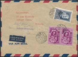 1950 Légi Levél 1,60Ft Bérmentesítéssel Franciaországba / Airmail Cover... - Other & Unclassified