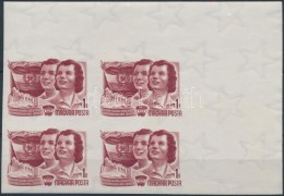 ** 1955 DISZ (II.) Vágott ívsarki Négyestömb Nagy ívszéllel (20.000) / Mi... - Other & Unclassified