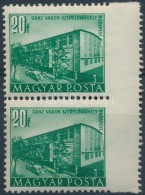 ** 1951 Épületek 20f FüggÅ‘leges Pár, Jobb Oldalon Fogazatlan / Mi 1186 Pair, Both Stamps... - Other & Unclassified