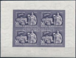 ** 1949 Bélyegnap 22. Vágott Kisív (100.000) / Mi 1065 Imperforate Mini Sheet - Other & Unclassified