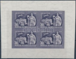 ** 1949 Bélyegnap (22.) Vágott Kisív (100.000) / Mi 1065  Imperforate Minisheet - Other & Unclassified