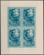 ** 1948 Bélyegnap (21.) Vágott Kisív (450.000) / Mi 1034 Imperforate Minisheet - Other & Unclassified