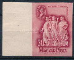 ** 1948 Szakszervezet ívszéli Vágott Bélyeg (5.000) / Mi 1035 Imperforate Margin Stamp - Other & Unclassified